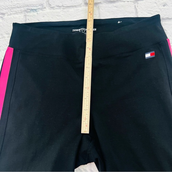 Tommy Hilfiger Sport Womans 1X Black and Pink Athletic Leggings Athleisure - Picture 8 of 11